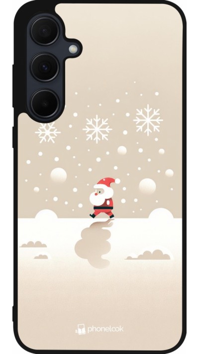 Samsung Galaxy A35 5G Case Hülle - Silikon schwarz Weihnachten 2023 Minimalistischer Weihnachtsmann