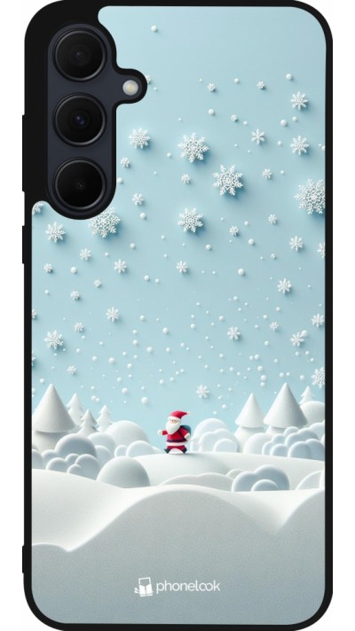Samsung Galaxy A35 5G Case Hülle - Silikon schwarz Weihnachten 2023 Kleiner Vater Schneeflocke