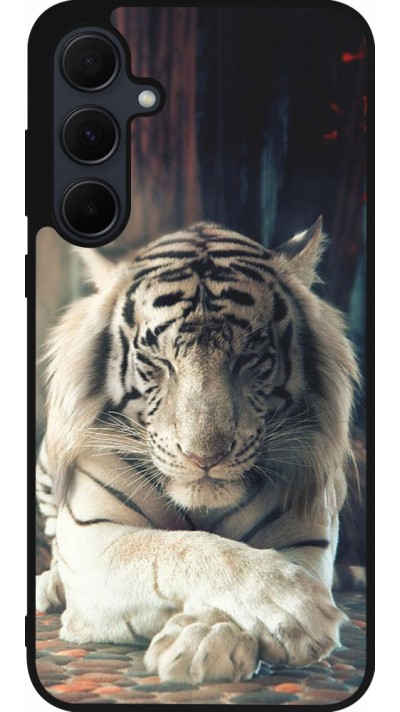 Samsung Galaxy A35 5G Case Hülle - Silikon schwarz Zen Tiger