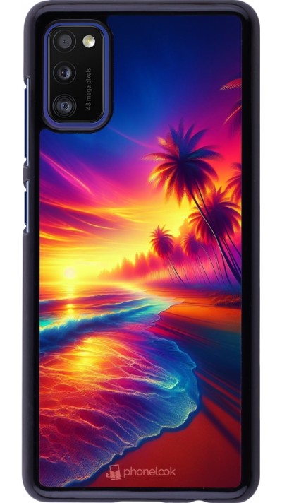 Samsung Galaxy A41 Case Hülle - Strand Sonnenuntergang auffällig