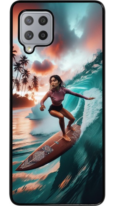 Samsung Galaxy A42 5G Case Hülle - Surferin aus Bali