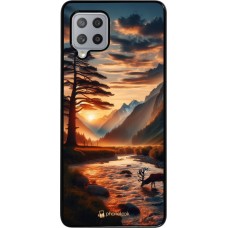 Samsung Galaxy A42 5G Case Hülle - Tal Sonnenuntergang Hirsch Baum