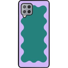 Samsung Galaxy A42 5G Case Hülle - Wavy Rectangle Green Purple