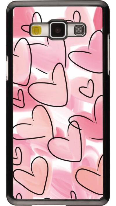 Samsung Galaxy A5 (2015) Case Hülle - Easter 2023 pink hearts