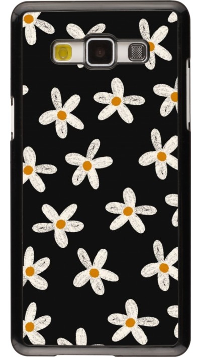 Samsung Galaxy A5 (2015) Case Hülle - Easter 2024 white on black flower