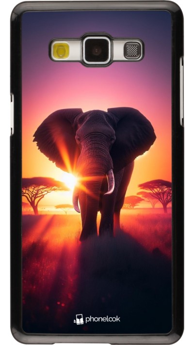 Samsung Galaxy A5 (2015) Case Hülle - Elefant Sonnenaufgang Schönheit