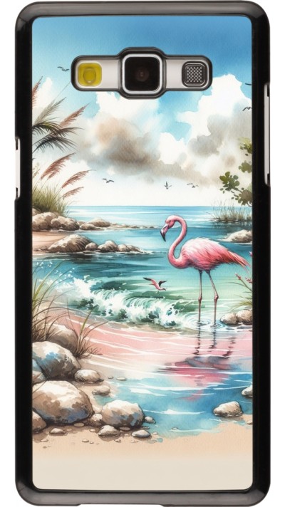 Samsung Galaxy A5 (2015) Case Hülle - Flamingo Aquarell