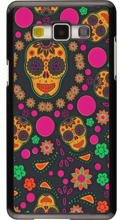 Samsung Galaxy A5 (2015) Case Hülle - Halloween 22 colorful mexican skulls