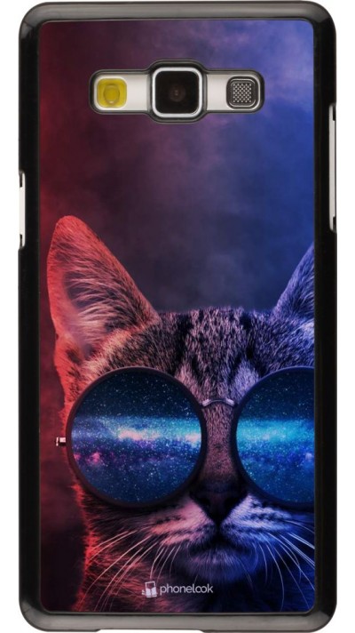 Hülle Samsung Galaxy A5 (2015) - Red Blue Cat Glasses