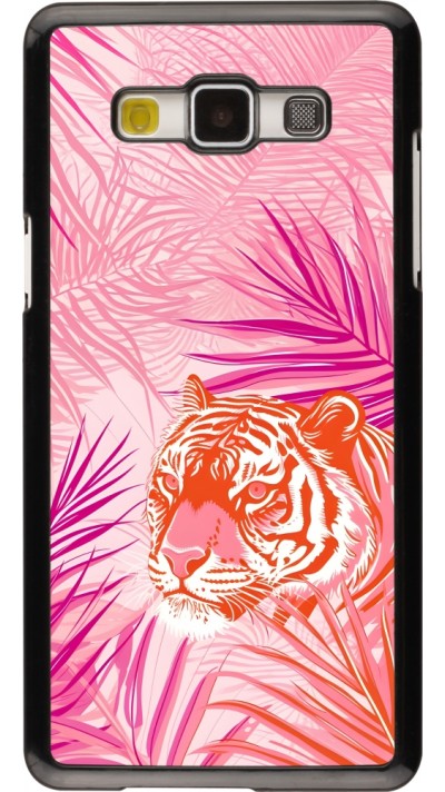 Samsung Galaxy A5 (2015) Case Hülle - Tiger Palmen rosa