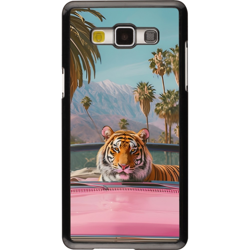 Samsung Galaxy A5 (2015) Case Hülle - Tiger Auto rosa