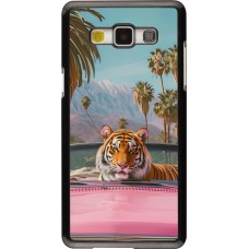 Samsung Galaxy A5 (2015) Case Hülle - Tiger Auto rosa