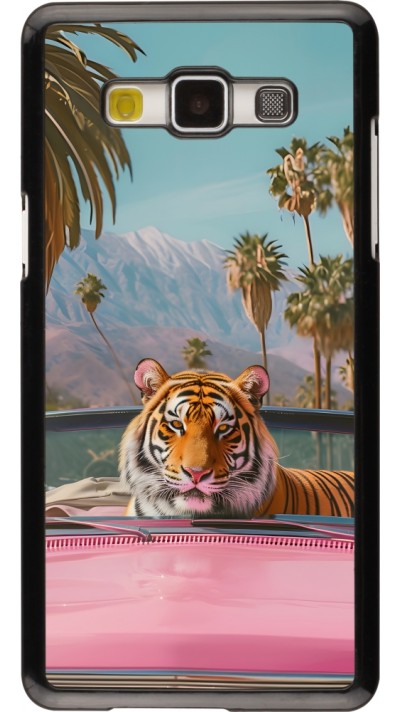 Samsung Galaxy A5 (2015) Case Hülle - Tiger Auto rosa