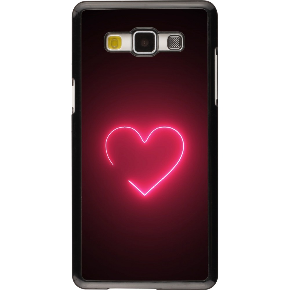 Samsung Galaxy A5 (2015) Case Hülle - Valentine 2023 single neon heart