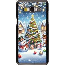 Samsung Galaxy A5 (2015) Case Hülle - Weihnachten 2023 Schneemann und Tannenbaum