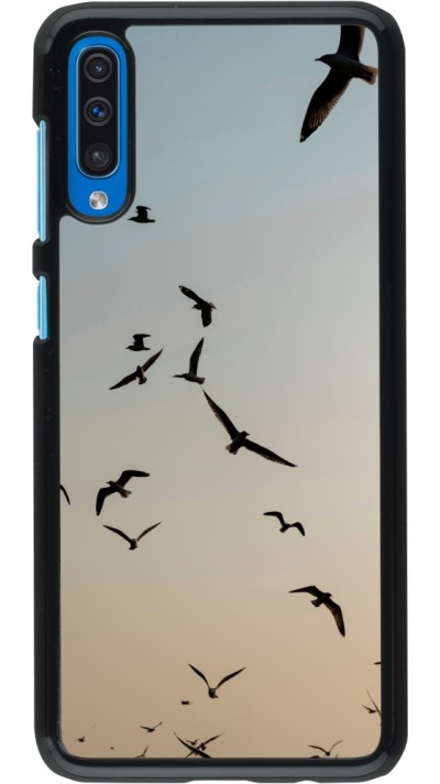 Samsung Galaxy A50 Case Hülle - Autumn 22 flying birds shadow