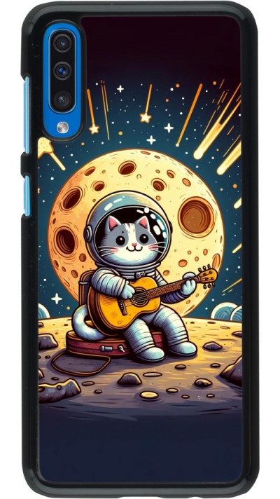 Samsung Galaxy A50 Case Hülle - AstroKatze RockMond