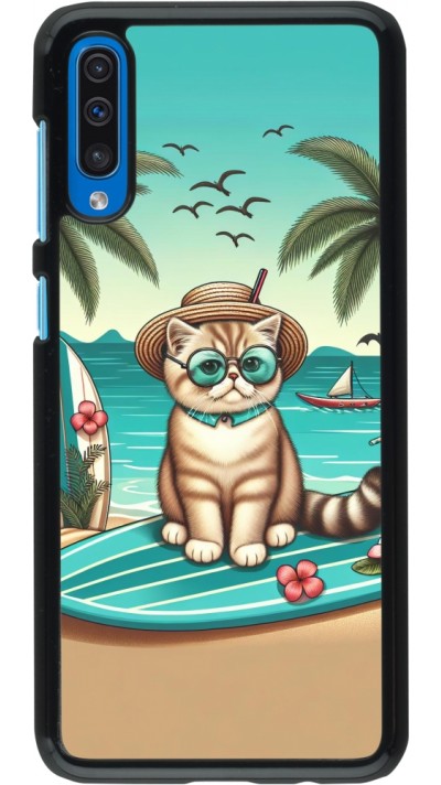 Samsung Galaxy A50 Case Hülle - Chat Surf Stil