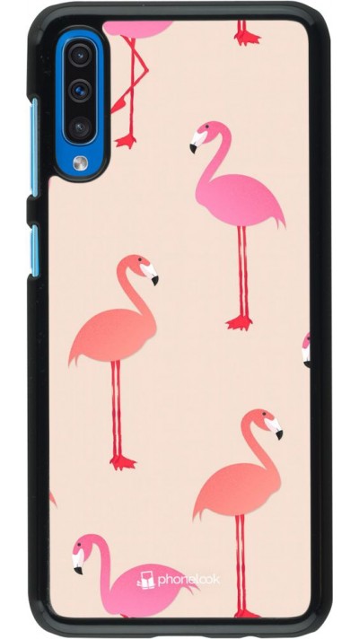 Hülle Samsung Galaxy A50 - Pink Flamingos Pattern