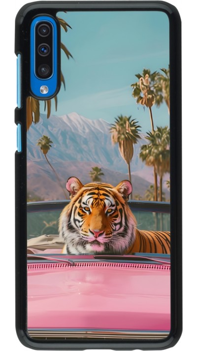 Samsung Galaxy A50 Case Hülle - Tiger Auto rosa