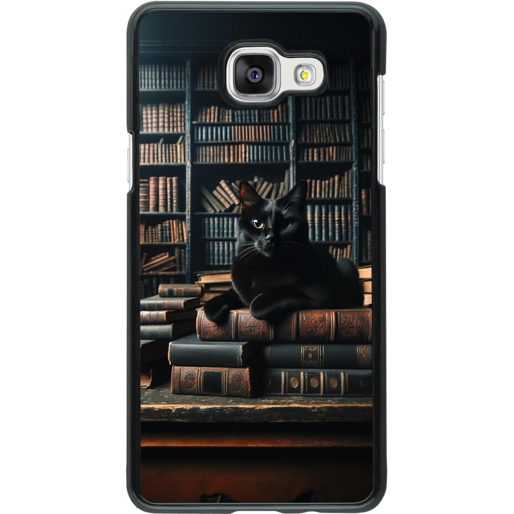 Samsung Galaxy A5 (2016) Case Hülle - Katze Bücher dunkel