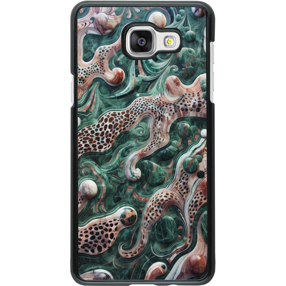 Samsung Galaxy A5 (2016) Case Hülle - Grüner Marmor und abstrakter Leopard