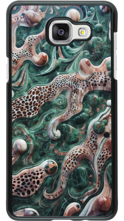 Samsung Galaxy A5 (2016) Case Hülle - Grüner Marmor und abstrakter Leopard