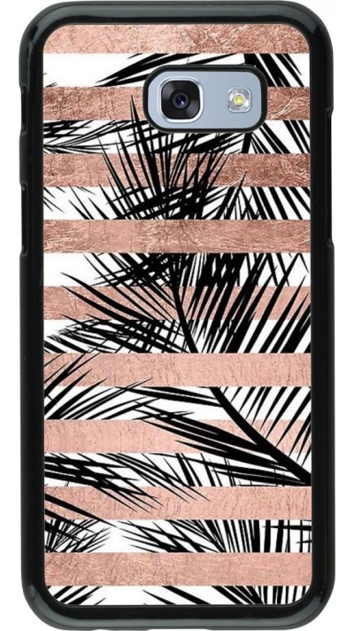 Hülle Samsung Galaxy A5 (2017) - Palm trees gold stripes