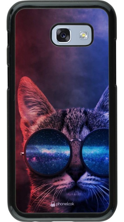 Hülle Samsung Galaxy A5 (2017) - Red Blue Cat Glasses