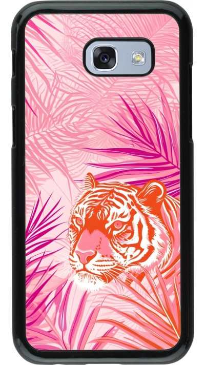 Samsung Galaxy A5 (2017) Case Hülle - Tiger Palmen rosa