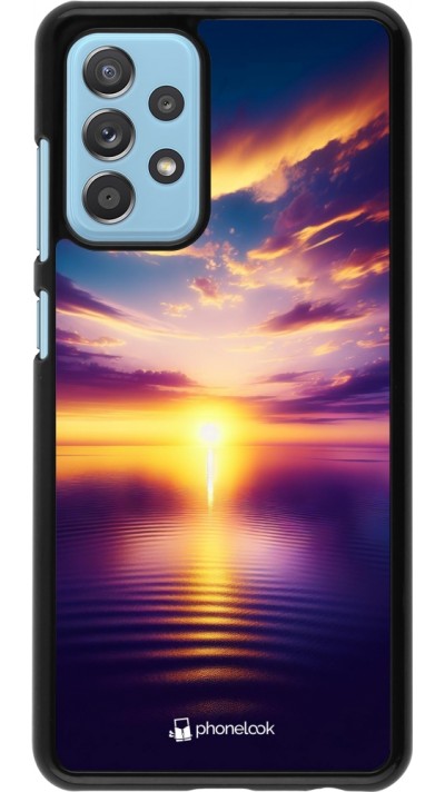 Coque Samsung Galaxy A52 - Coucher soleil jaune violet