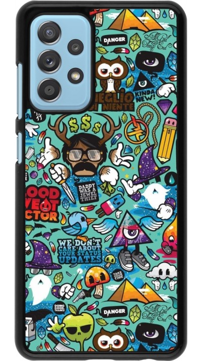 Samsung Galaxy A52 Case Hülle - Mixed Cartoons Turquoise