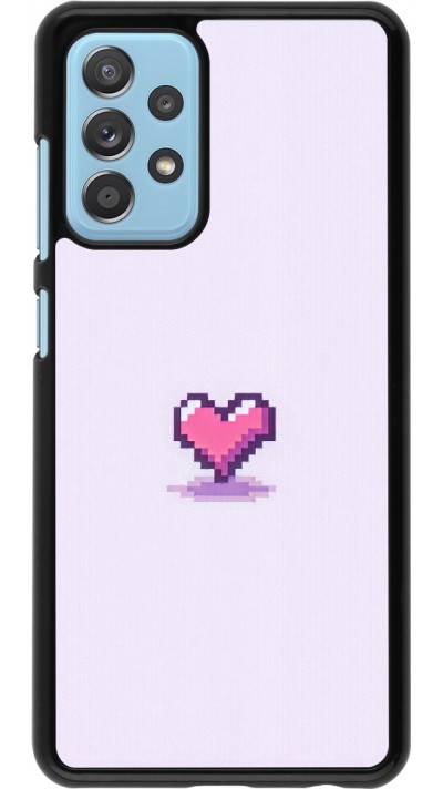 Samsung Galaxy A52 Case Hülle - Pixel Herz Hellviolett