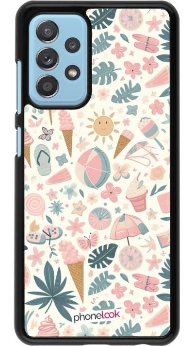 Samsung Galaxy A52 Case Hülle - Sommer Pink Muster