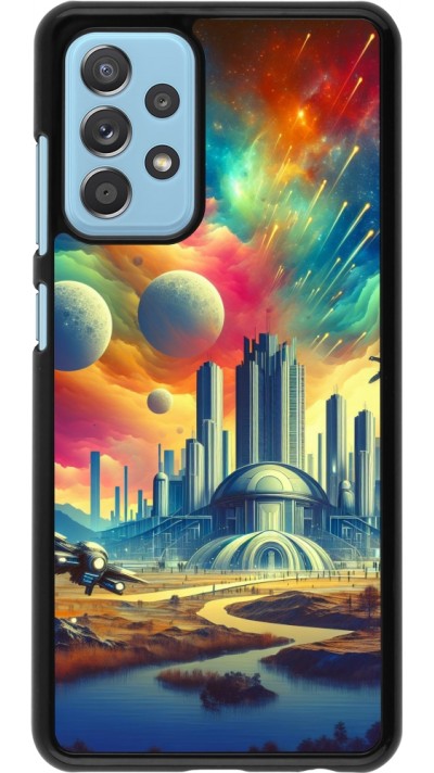 Samsung Galaxy A52 Case Hülle - Futuristische Stadt ausserhalb der Kuppel