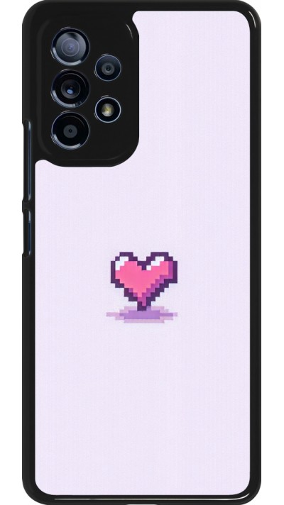 Samsung Galaxy A53 5G Case Hülle - Pixel Herz Hellviolett