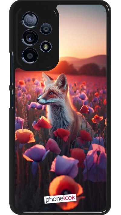 Samsung Galaxy A53 5G Case Hülle - Purpurroter Fuchs bei Dammerung