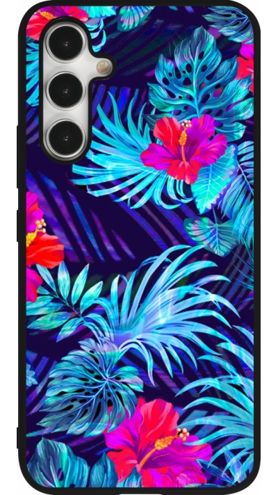 Samsung Galaxy A54 Case Hülle - Silikon schwarz Blue Forest