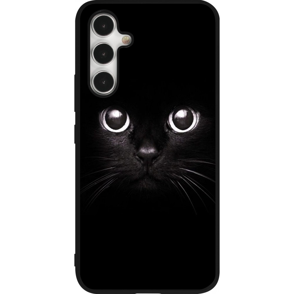 Samsung Galaxy A54 Case Hülle - Silikon schwarz Cat eyes