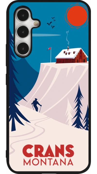 Samsung Galaxy A54 Case Hülle - Silikon schwarz Crans-Montana Cabane