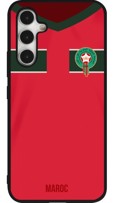 Samsung Galaxy A54 Case Hülle - Silikon schwarz Marokko 2022 personalisierbares Fussballtrikot