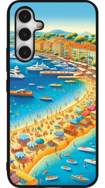 Samsung Galaxy A54 Case Hülle - Silikon schwarz French Riviera People