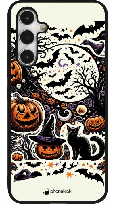 Coque Samsung Galaxy A54 5G - Silicone rigide noir Halloween 2024 Haunt