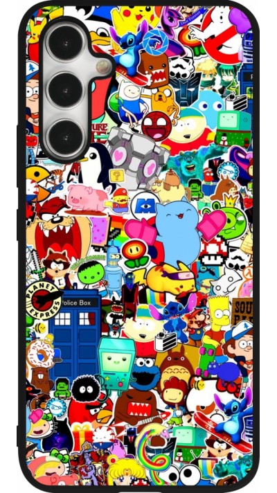 Samsung Galaxy A54 Case Hülle - Silikon schwarz Mixed cartoons