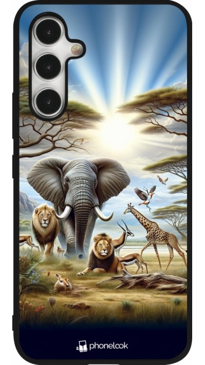 Samsung Galaxy A54 Case Hülle - Silikon schwarz Afrikanisches Wildleben