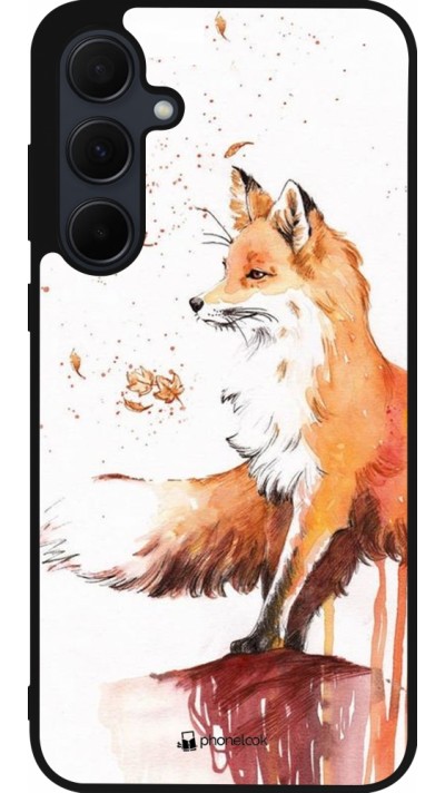 Samsung Galaxy A55 5G Case Hülle - Silikon schwarz Autumn 21 Fox