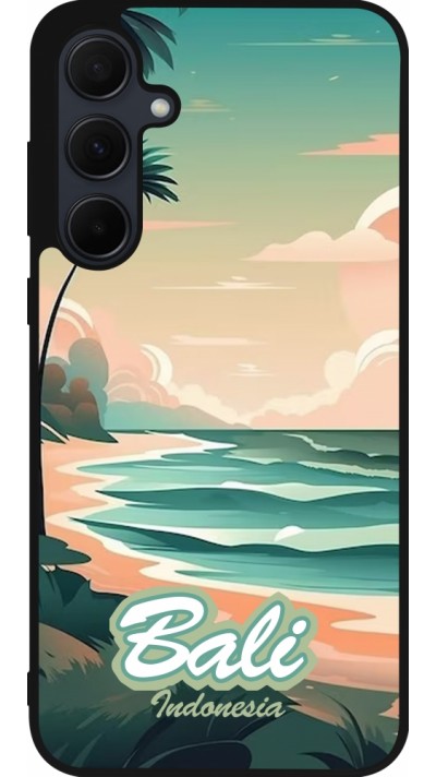 Samsung Galaxy A55 5G Case Hülle - Silikon schwarz Bali Landscape