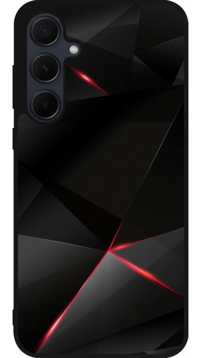 Samsung Galaxy A55 5G Case Hülle - Silikon schwarz Black Red Lines