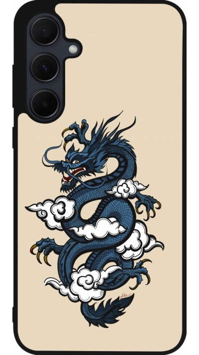 Samsung Galaxy A55 5G Case Hülle - Silikon schwarz Blue Dragon Tattoo