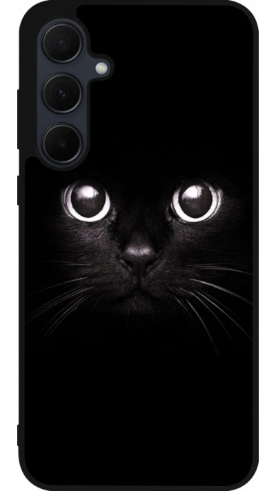 Samsung Galaxy A55 5G Case Hülle - Silikon schwarz Cat eyes